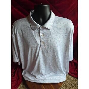 Peter Millar Golf Shirt Polo CS Summer Comfort Celebration Print XXL MSRP $115